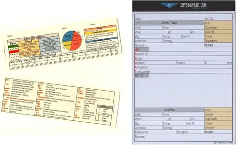 مجموعة أدوات تخطيط الطيران - أوراق الغش Metar وVFR-IFR بمقياس مقطعي + مفكرة VFR-IFR، جيب in Kuwait