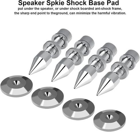 4Pcs 24K Nickel Plated Cooper Audio Speaker Spike Pads Mats Isolation Stand Feet Cone Shock Floor Protector Base for Speaker Turntable Subwoofer Amplifier in Saudi Arabia