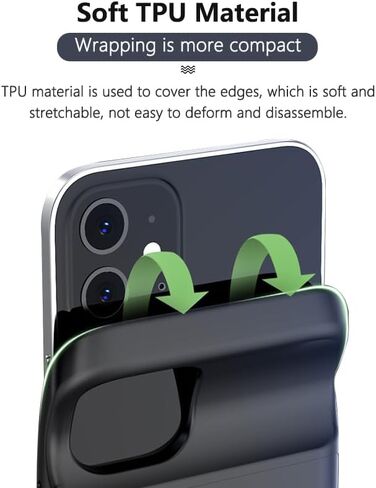 Battery Case for iPhone 15, 10000mAh Charging case for iPhone 15, Slim Portable Power Bank Extended Rechargeable Charger Case Battery Pack (for iPhone 15 (6.1 inch)) Black in Saudi Arabia