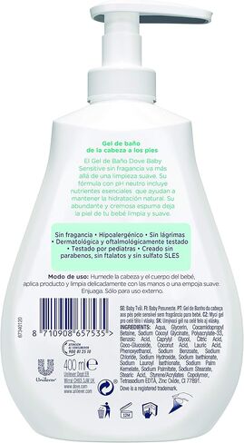 جل الاستحمام دوف مرطب للبشرة الحساسة من الرأس إلى أخمص القدمين، 13.5 أونصة (عبوة من 6 قطع) in Kuwait