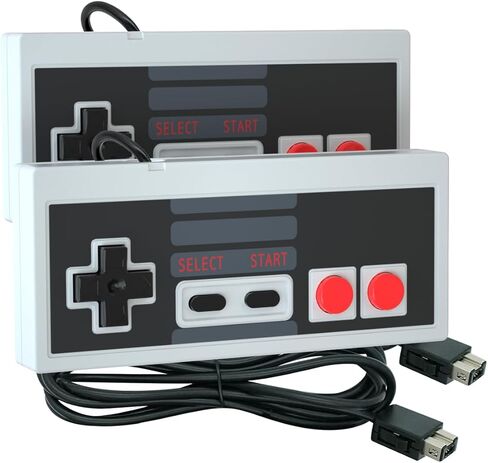 وحدة تحكم NES لإصدار NES Classic Mini Edition، وحدة تحكم NES الكلاسيكية السلكية لنظام نينتندو الترفيهي، قطعتان بديلتان من وحدة تحكم Nes Mini مع كابل طويل 10 أقدام in Kuwait