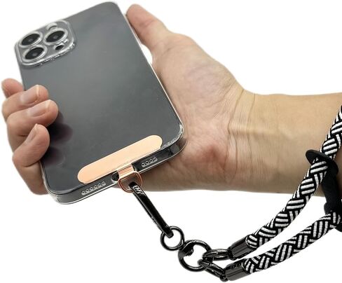 حبل الهاتف التصحيح المعدني حزام الهاتف حبل التبويب الفولاذ المقاوم للصدأ الهاتف الخليوي الحبل التصحيح استبدال 2 حزمة (ذهبي وردي / بيضاوي) in Saudi Arabia