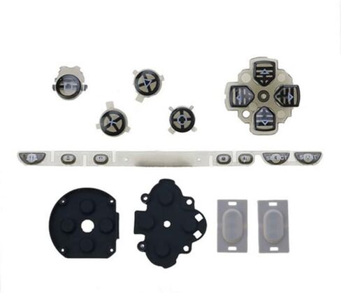 Full Buttons Set Left Right Buttons Key Pad Home Start Button with Rubber Conductive Pad for PSP 1000 Console (Clear) in Saudi Arabia