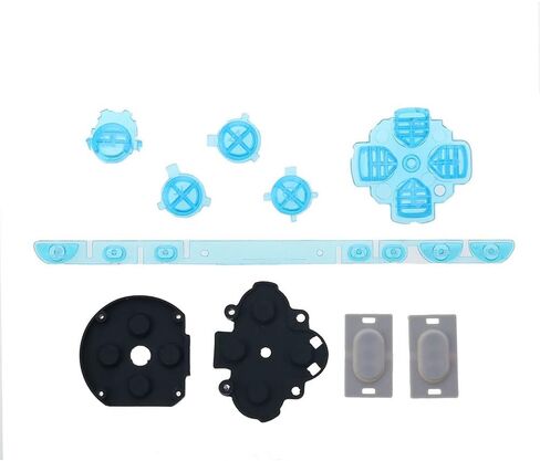 Full Buttons Set Left Right Buttons Key Pad Home Start Button with Rubber Conductive Pad for PSP 1000 Console (Clear) in Saudi Arabia