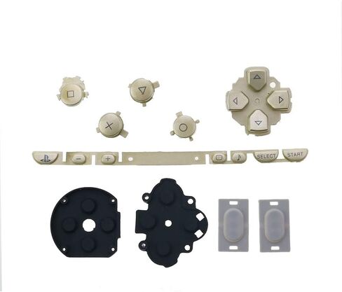 Full Buttons Set Left Right Buttons Key Pad Home Start Button with Rubber Conductive Pad for PSP 1000 Console (Clear) in Saudi Arabia