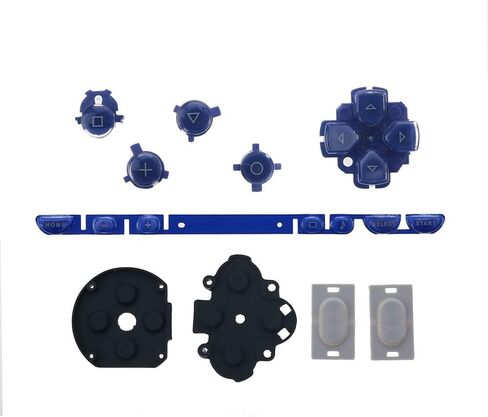 Full Buttons Set Left Right Buttons Key Pad Home Start Button with Rubber Conductive Pad for PSP 1000 Console (Clear) in Saudi Arabia