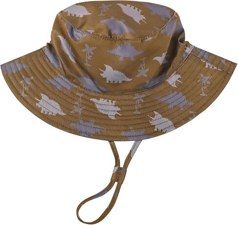 Baby Toddler Dinosaur Pattern Bucket Hat UPF 50+ B Sun Hat,Kids Summer Wide Brim Beach Hats Sun Hat for Boys Girls in Saudi Arabia