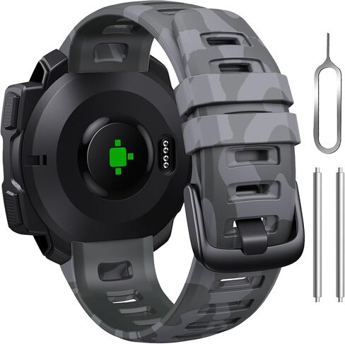 Bandkids 22mm Camouflage Band for Garmin Instinct Watch Bands,Soft Waterproof Silicone Replacement Watch Strap for Garmin Instinct 2 / Instinct Esports/Instinct Solar/Tide/Tactical in Saudi Arabia