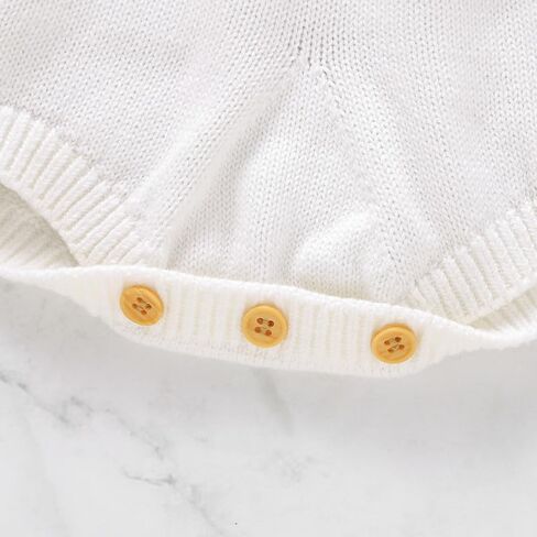 Baby Girl Romper Ruffle Neck Short Sleeve Pompoms Knit Rompers Newborn Infant Jumpsuit Summer Outfits Clothes in Saudi Arabia
