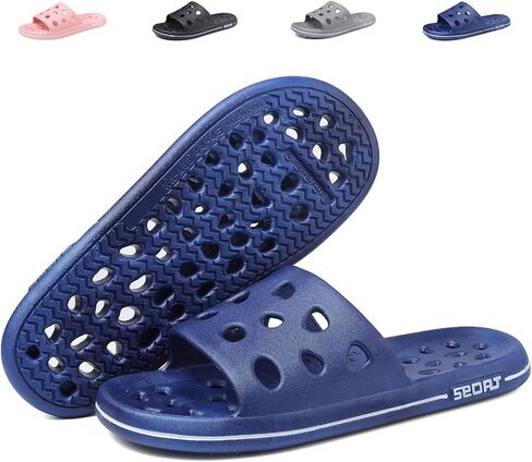 Shower Shoes for Women Men, Comfortable Arch Support Quick Drying Pool Slides, Non-Slip Beach Sandals Bathroom Travel College Dorm Shower Slippers in Saudi Arabia