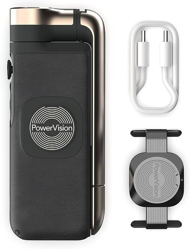PowerVision S1,Smartphone Gimbal - Portable, Wireless Charging, 3-Axis Stabilization, Face Tracking, Gesture Control, Anti-Shake, Compatible with YouTube/TikTok/Vlogging (Car Mount Kit, Black) in Saudi Arabia