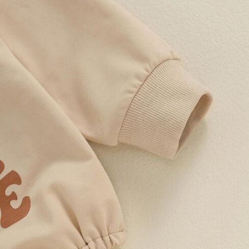 Newborn Baby Boy Girl Fall Clothes Infant Long Sleeve Bodysuit | Gender Neutral Baby Clothes,One Piece Sweatshirt Romper,Funny Letter Print,Baby Fall Winter Clothes,Long sleeve Romper Baby in Saudi Arabia