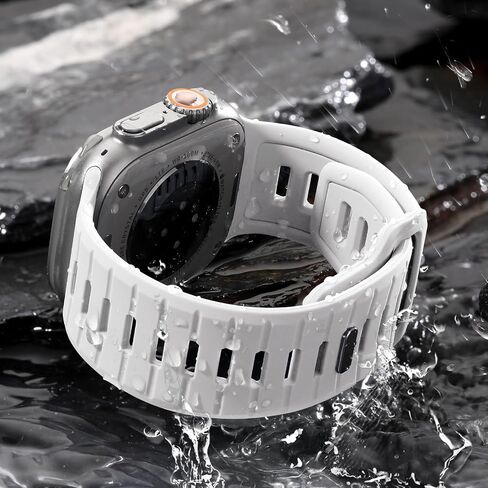 4 عبوات من الأربطة الرياضية المتوافقة مع Apple Watch Ultra 2/Ultra Band، متوافقة مع أحزمة ساعة Apple للرجال 49 مم 45 مم 44 مم 42 مم، حزام بديل من السيليكون لسلسلة iWatch 9 8 7 6 5 4-1 SE in Kuwait