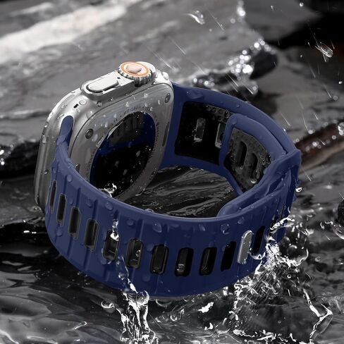 4 عبوات من الأربطة الرياضية المتوافقة مع Apple Watch Ultra 2/Ultra Band، متوافقة مع أحزمة ساعة Apple للرجال 49 مم 45 مم 44 مم 42 مم، حزام بديل من السيليكون لسلسلة iWatch 9 8 7 6 5 4-1 SE in Kuwait