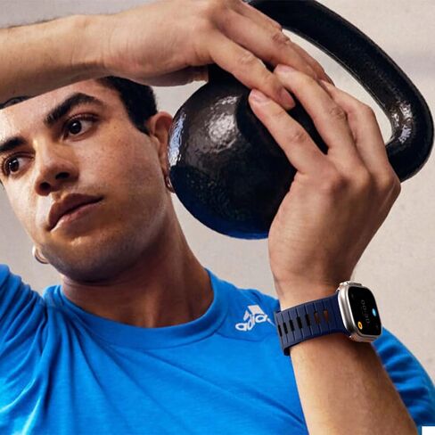 4 عبوات من الأربطة الرياضية المتوافقة مع Apple Watch Ultra 2/Ultra Band، متوافقة مع أحزمة ساعة Apple للرجال 49 مم 45 مم 44 مم 42 مم، حزام بديل من السيليكون لسلسلة iWatch 9 8 7 6 5 4-1 SE in Kuwait