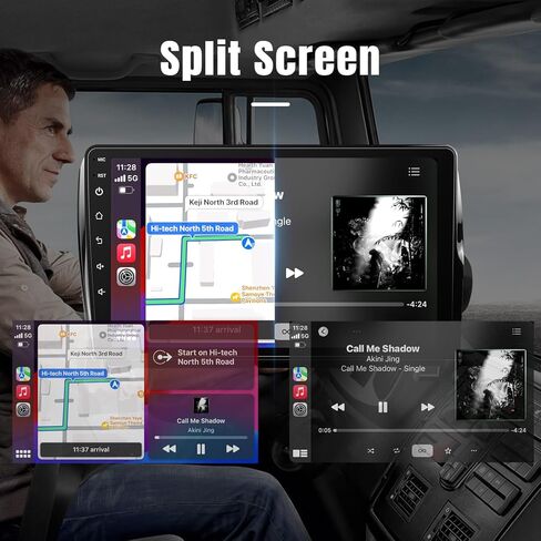 Leadfan Car Stereo Radio for Toyota Tundra 2007-2013 & Toyota Sequoia 2008-2019, 10.1" IPS Touch Screen Radio with Wireless CarPlay Android Auto/Mirror Link/FM/Bluetooth/Back-up Camera/SWC in Saudi Arabia