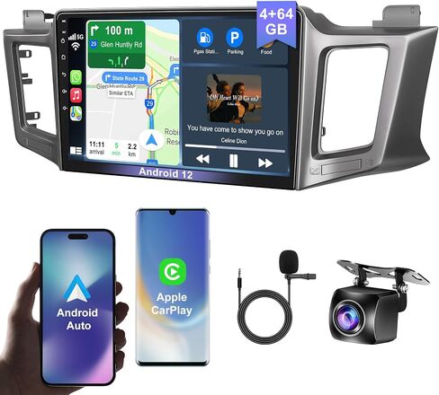 4G+64G Car Radio Stereo for Toyota RAV4 2013-2018, Wireless Carplay&Android Auto with Android 12 Support Bluetooth/Voice Control/GPS/WiFi/Back-up Camera/SWC/FM, 10.1 Inch IPS Touch Screen in Saudi Arabia