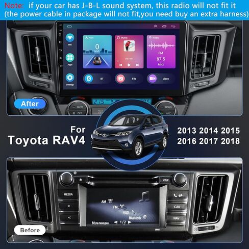 4G+64G Car Radio Stereo for Toyota RAV4 2013-2018, Wireless Carplay&Android Auto with Android 12 Support Bluetooth/Voice Control/GPS/WiFi/Back-up Camera/SWC/FM, 10.1 Inch IPS Touch Screen in Saudi Arabia
