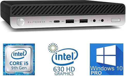 HP EliteDesk 800 G5 Mini PC Desktop Computer, Intel 9th Core i5-9500T @3.7 GHz, 32GB RAM, 1TB SSD, HDMI, Displayport, USB Type-C, Windows 11 Pro (Renewed) in Saudi Arabia