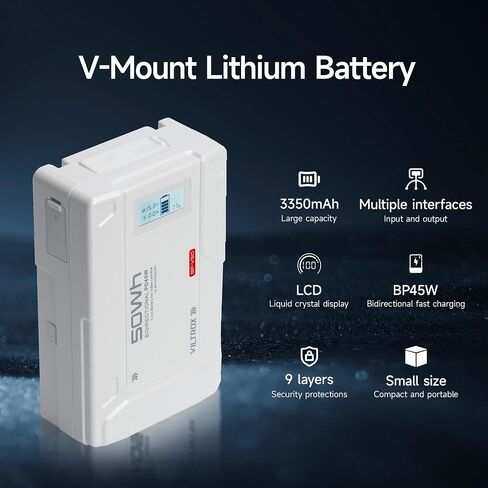 VILTROX NP-F550 Li-ion 2200mAh Battery 2 Pack, Rechargeable Replacement Battery for Sony NP-F550 F750 F770 F950 F960 F970, Compatible with Godox Neewer Led Video Light/Camera Monitor, Type-C Charging in Saudi Arabia
