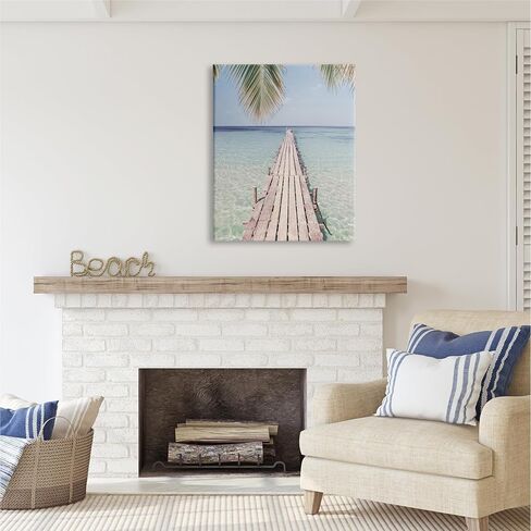 Stupell Industries Tropical Dock on Beach Canvas Wall Art Design by Sisi and Seb in Saudi Arabia