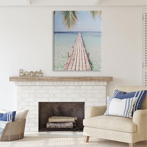 Stupell Industries Tropical Dock on Beach Canvas Wall Art Design by Sisi and Seb in Saudi Arabia