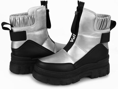 Womens Winter Snow Boots Waterproof Mid Calf Boots Outdoor Warm Fur Lined Anti Slip Zipper Comfortable Boot for Women in Saudi Arabia