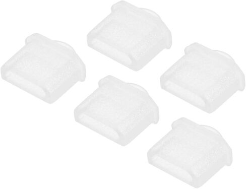 uxcell 5pcs Micro Silicone Protectors Female Port Anti Dust Cap Cover Clear in Saudi Arabia