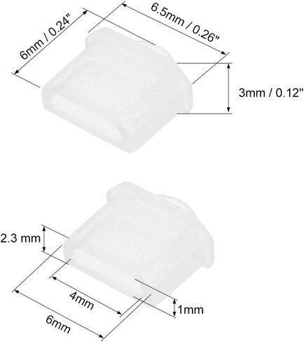 uxcell 5pcs Micro Silicone Protectors Female Port Anti Dust Cap Cover Clear in Saudi Arabia