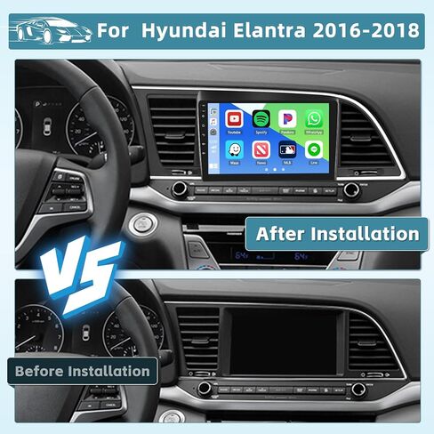 4G+64G Android 13 Car Stereo for 2016-2018 Hyundai Elantra Radio, 9 Inch IPS Touch Screen Radio with Wireless Apple Carplay Android Auto, Bluetooth GPS WiFi 32EQ DSP FM RDS SWC+Mic, AHD Backup Cam in Saudi Arabia