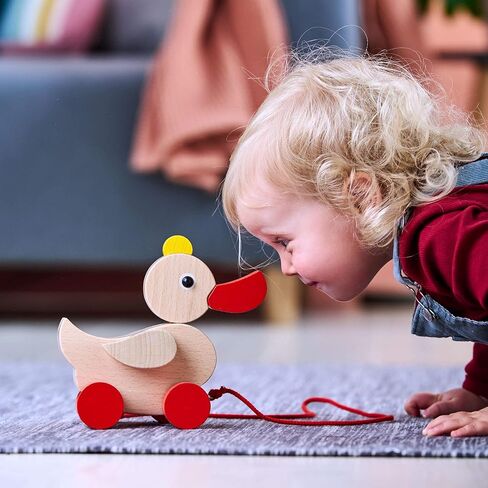 Haba Classic Duck Pull Toy - A Nostalgic Wooden Toddler Toy (Made in Germany) in Saudi Arabia
