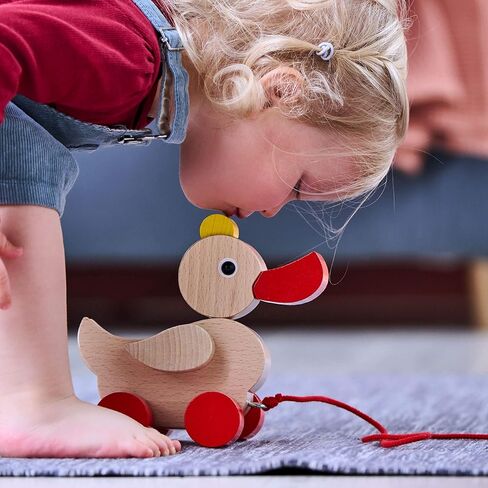 Haba Classic Duck Pull Toy - A Nostalgic Wooden Toddler Toy (Made in Germany) in Saudi Arabia