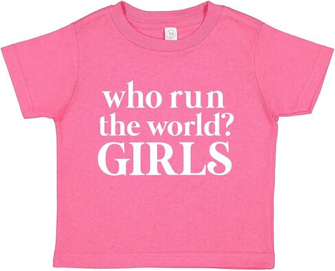 Who Run The World? Girls Feminist Baby Infant Toddler Tee Shirt in Saudi Arabia