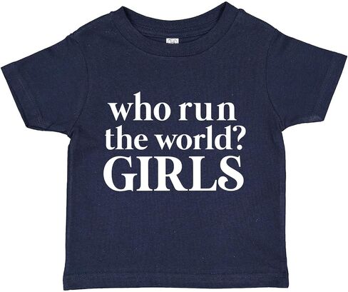 Who Run The World? Girls Feminist Baby Infant Toddler Tee Shirt in Saudi Arabia