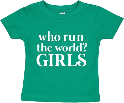 Who Run The World? Girls Feminist Baby Infant Toddler Tee Shirt in Saudi Arabia