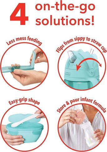 Skip Hop Sip-to-Snack, Teal/Gray in Saudi Arabia