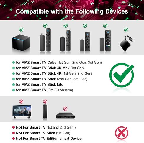 L5B83G Replacement Voice Remote Control (3rd GEN) Suitable for Fire Smart TVs Stick (2nd Gen, 3rd Gen, Lite, 4K), for Smart TVs Cube (1st Gen, 2nd Gen), for Smart TVs (3rd Gen) in Saudi Arabia