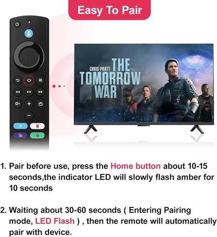 L5B83G Replacement Voice Remote Control (3rd GEN) Suitable for Fire Smart TVs Stick (2nd Gen, 3rd Gen, Lite, 4K), for Smart TVs Cube (1st Gen, 2nd Gen), for Smart TVs (3rd Gen) in Saudi Arabia