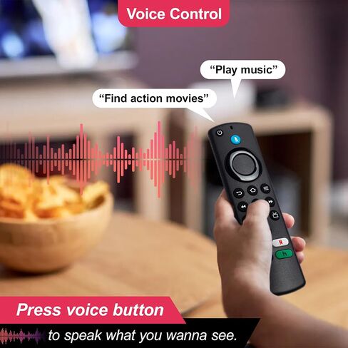 L5B83G Replacement Voice Remote Control (3rd GEN) Suitable for Fire Smart TVs Stick (2nd Gen, 3rd Gen, Lite, 4K), for Smart TVs Cube (1st Gen, 2nd Gen), for Smart TVs (3rd Gen) in Saudi Arabia