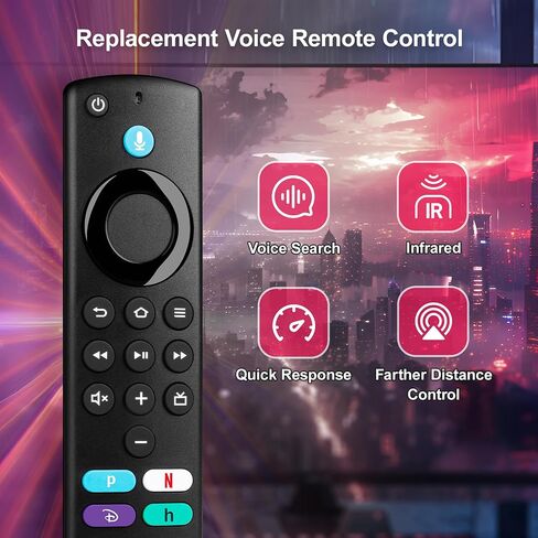 L5B83G Replacement Voice Remote Control (3rd GEN) Suitable for Fire Smart TVs Stick (2nd Gen, 3rd Gen, Lite, 4K), for Smart TVs Cube (1st Gen, 2nd Gen), for Smart TVs (3rd Gen) in Saudi Arabia