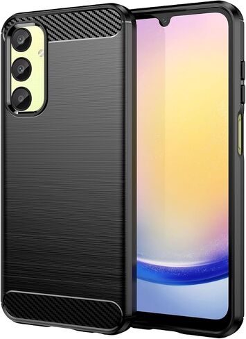 for Samsung Galaxy A25 5G Phone case, Shockproof, Scratch Resistant Carbon Fiber Jacket, Soft TPU,for Galaxy A25 5G case (Black) in Saudi Arabia