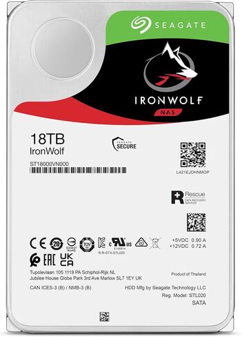 Seagate IronWolf 10TB NAS Internal Hard Drive HDD – 3.5 Inch SATA 6Gb/s 7200 RPM 256MB Cache RAID Network Attached Storage Home Servers - (ST10000VN0008) in Saudi Arabia