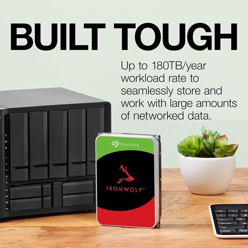 Seagate IronWolf 10TB NAS Internal Hard Drive HDD – 3.5 Inch SATA 6Gb/s 7200 RPM 256MB Cache RAID Network Attached Storage Home Servers - (ST10000VN0008) in Saudi Arabia
