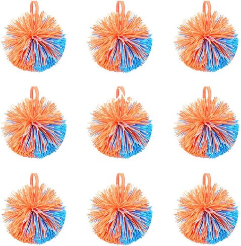 2.5" Mini Rubber String Ball Assorted Bulk Bundle, Soft Active Fun Toy, Sensory Fidgets Toys, Stress Balls,Colorful Bouncy Ball,9Pack (RKB-1) in Saudi Arabia