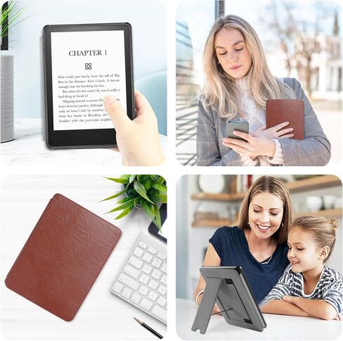 6.8" Paperwhite Case for Kindle Paperwhite (11th Generation-2021),Signature Paperwhite Case Cover - Premium Paperwhtie case with Stand and Hand Strap for Kindle Paperwhite 11th 2021-Black in Saudi Arabia