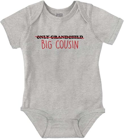 Brisco Brands Big Cousin Funny Baby Announcement Baby Romper Boys or Girls in Saudi Arabia