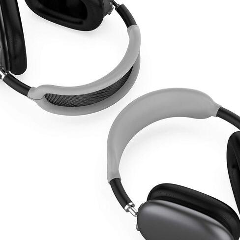 غطاء عصابة رأس AWINNER متوافق مع Apple AirPods Max، واقيات عصابة رأس من السيليكون الناعم قابلة للغسل/وسادة مريحة/غطاء حماية علوي لجهاز AirPods Max (أسود) in Kuwait