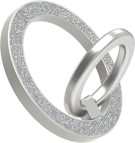 حامل حلقة هاتف مغناطيسي لمقبس MagSafe pop، 【دوران 360 درجة 】 ملحقات Mag-Safe لحلقة الهاتف مع سلسلة iPhone 15/14/13/12/Samsung/Google، مقبس Pop لهاتف iPhone (فضي لامع) in Kuwait