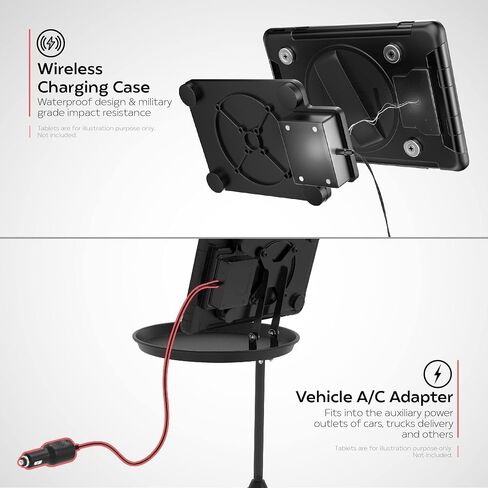 Tablet Cup Holder Mount for Delivery Vehicle Service – CTA Adjustable Delivery Vehicle Cup Holder VESA-Compatible Tablet Mount and Tray - (ADD-VMTRAY) in Saudi Arabia