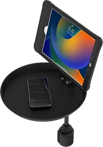 Tablet Cup Holder Mount for Delivery Vehicle Service – CTA Adjustable Delivery Vehicle Cup Holder VESA-Compatible Tablet Mount and Tray - (ADD-VMTRAY) in Saudi Arabia